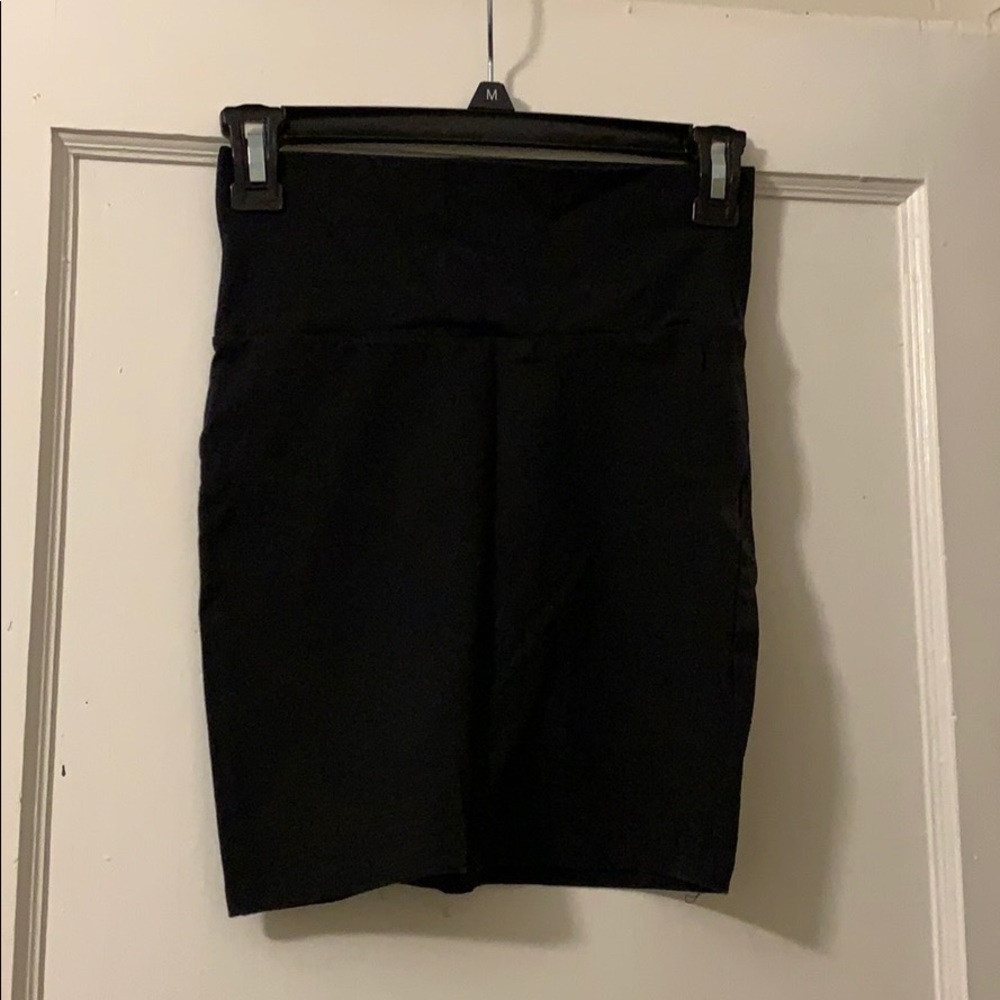 Black mini skirt